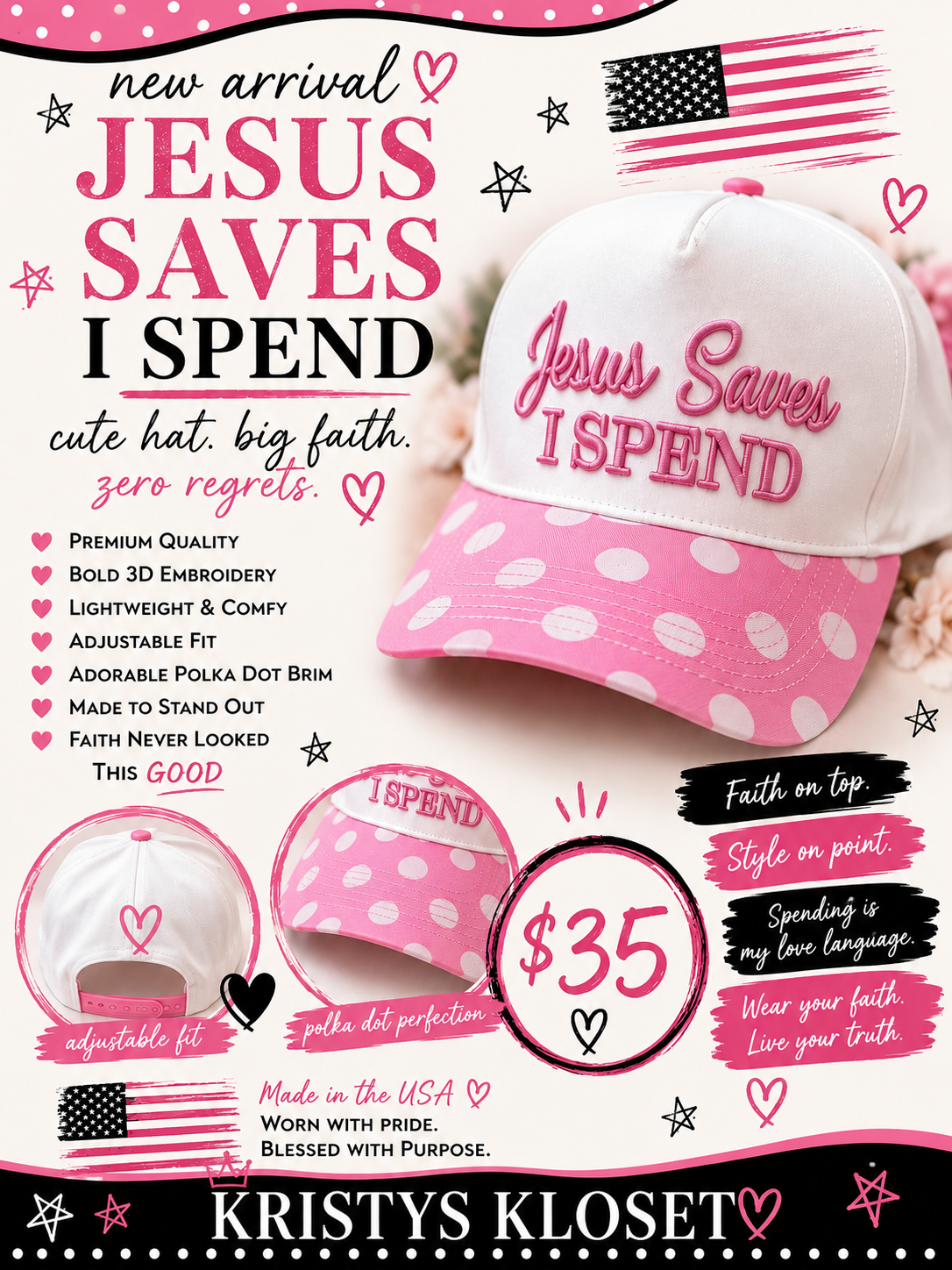 JESUS SAVES I SOEND HAT