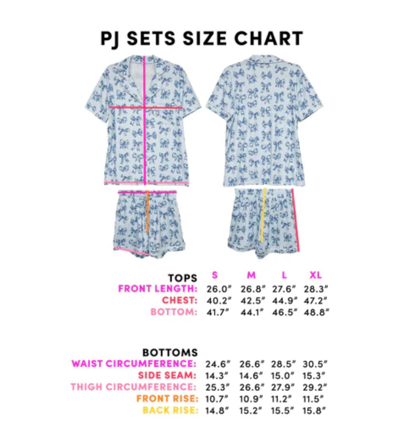 BLACK & WHITE BOWS PJ PANTS SET