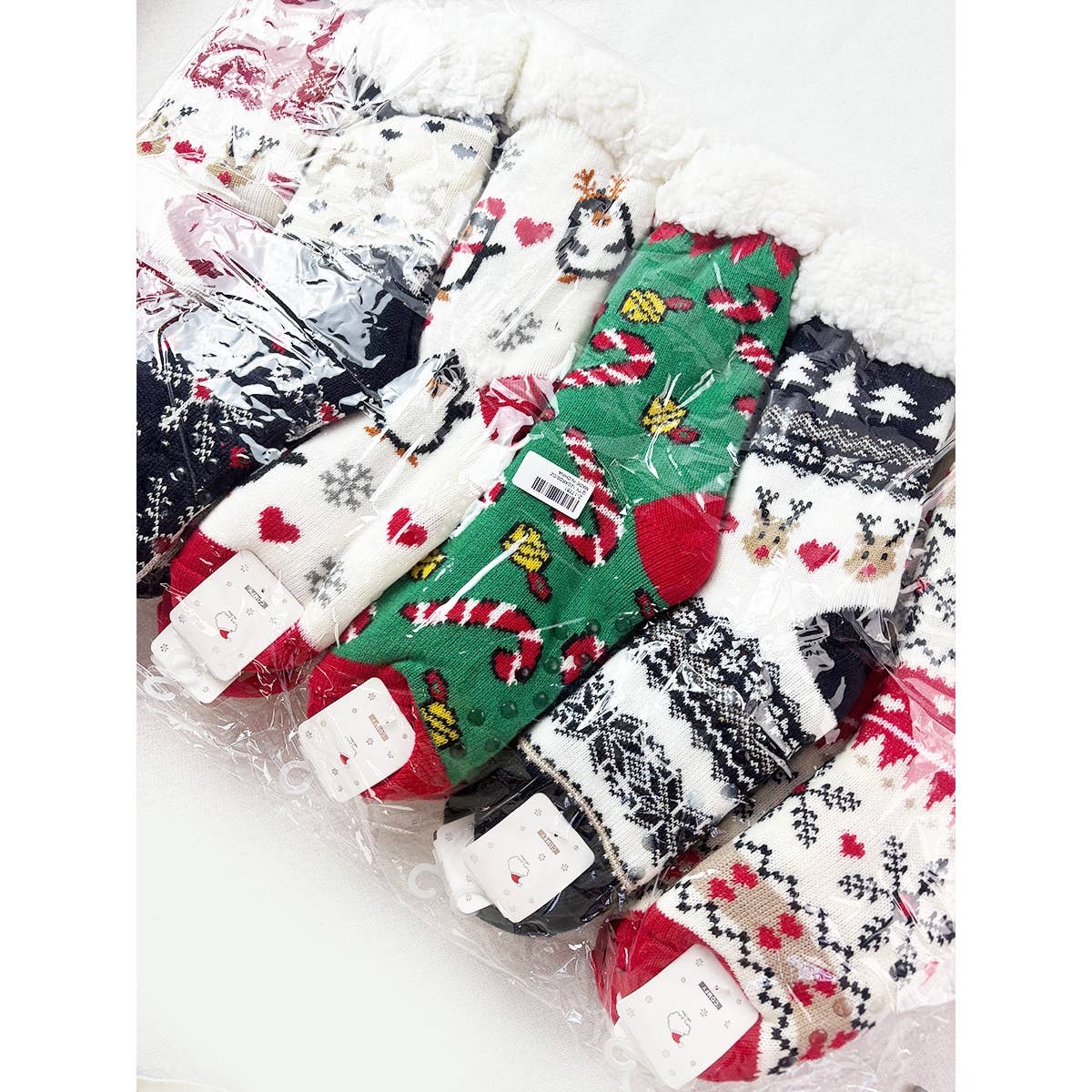 Christmas Fuzzy Slipper Winter Non Slip Warm Socks