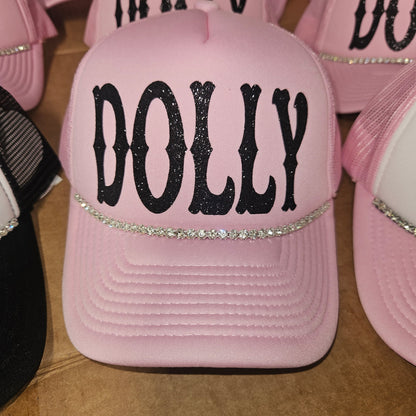 ✨DOLLY custom glitter stones trucker✨