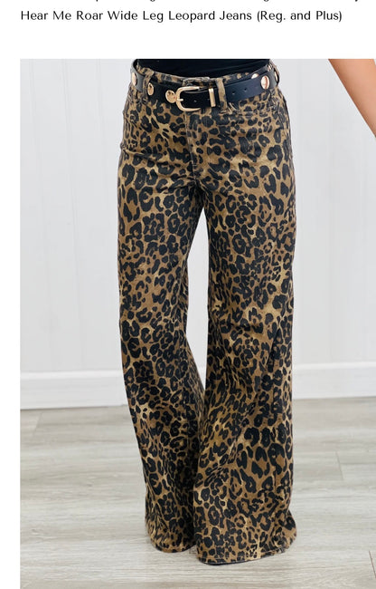 HEAR ME ROAR leopard jeans