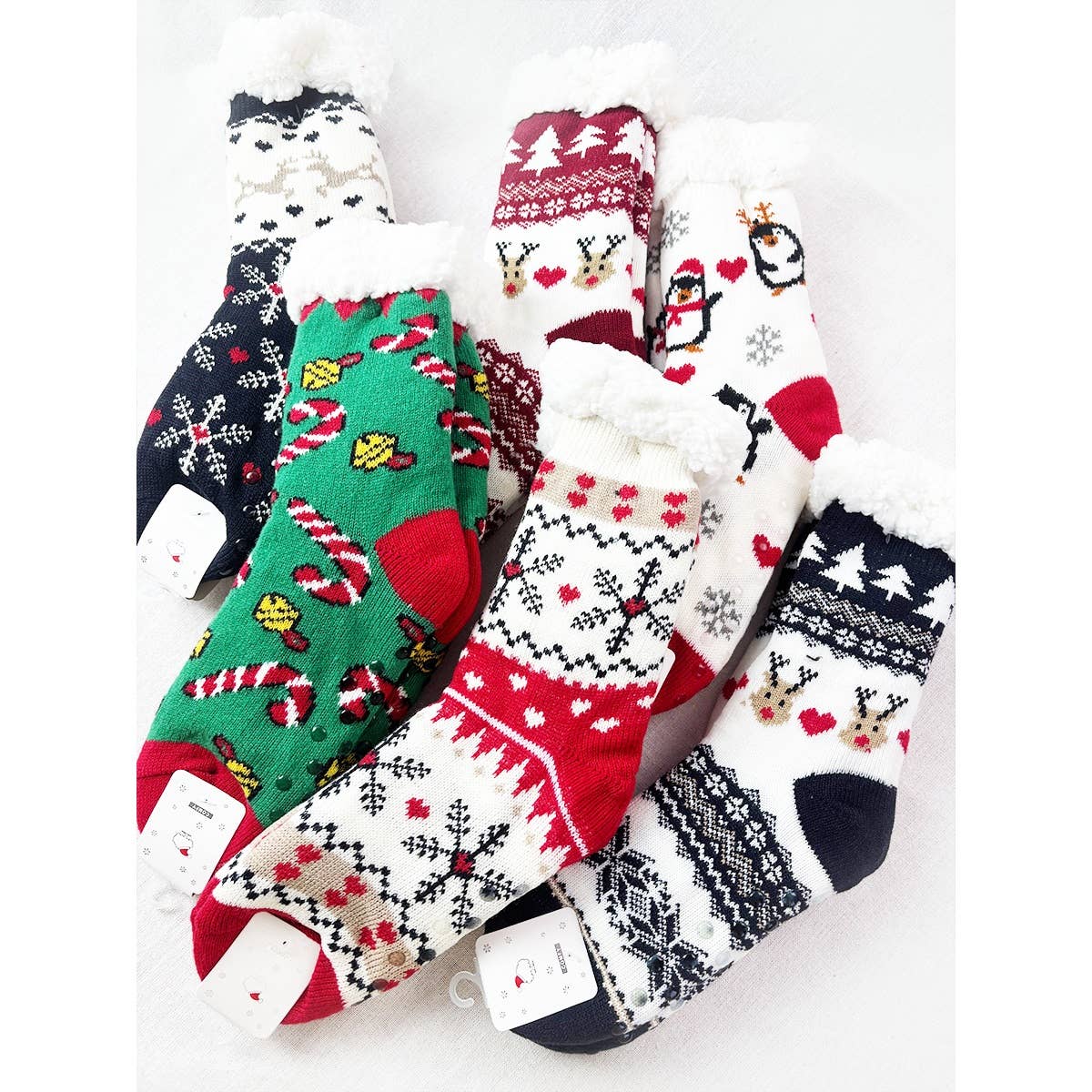 Christmas Fuzzy Slipper Winter Non Slip Warm Socks