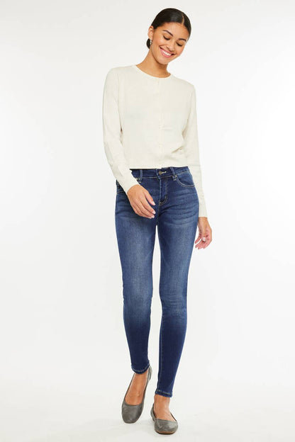 OPEN PACK MID RISE SUPER SKINNY JEANS-KC7085DH