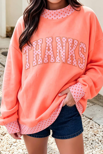F/W26 Polka Dot Contrast Holiday Mock Neck Sweatshirt |S-4X