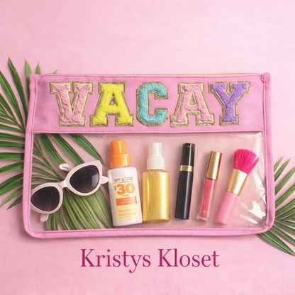 VACAY CLEAR CLUTCH BAG