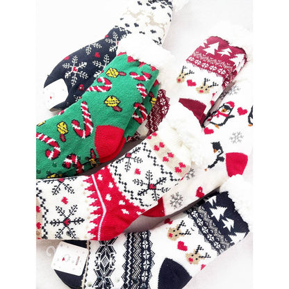 Christmas Fuzzy Slipper Winter Non Slip Warm Socks
