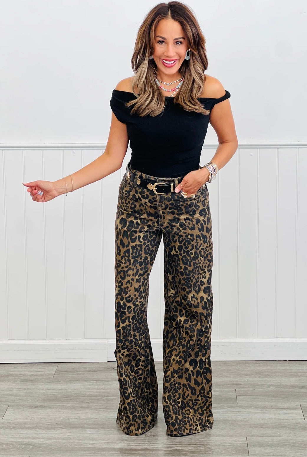 HEAR ME ROAR leopard jeans