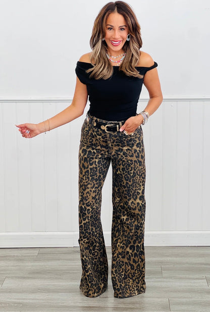HEAR ME ROAR leopard jeans