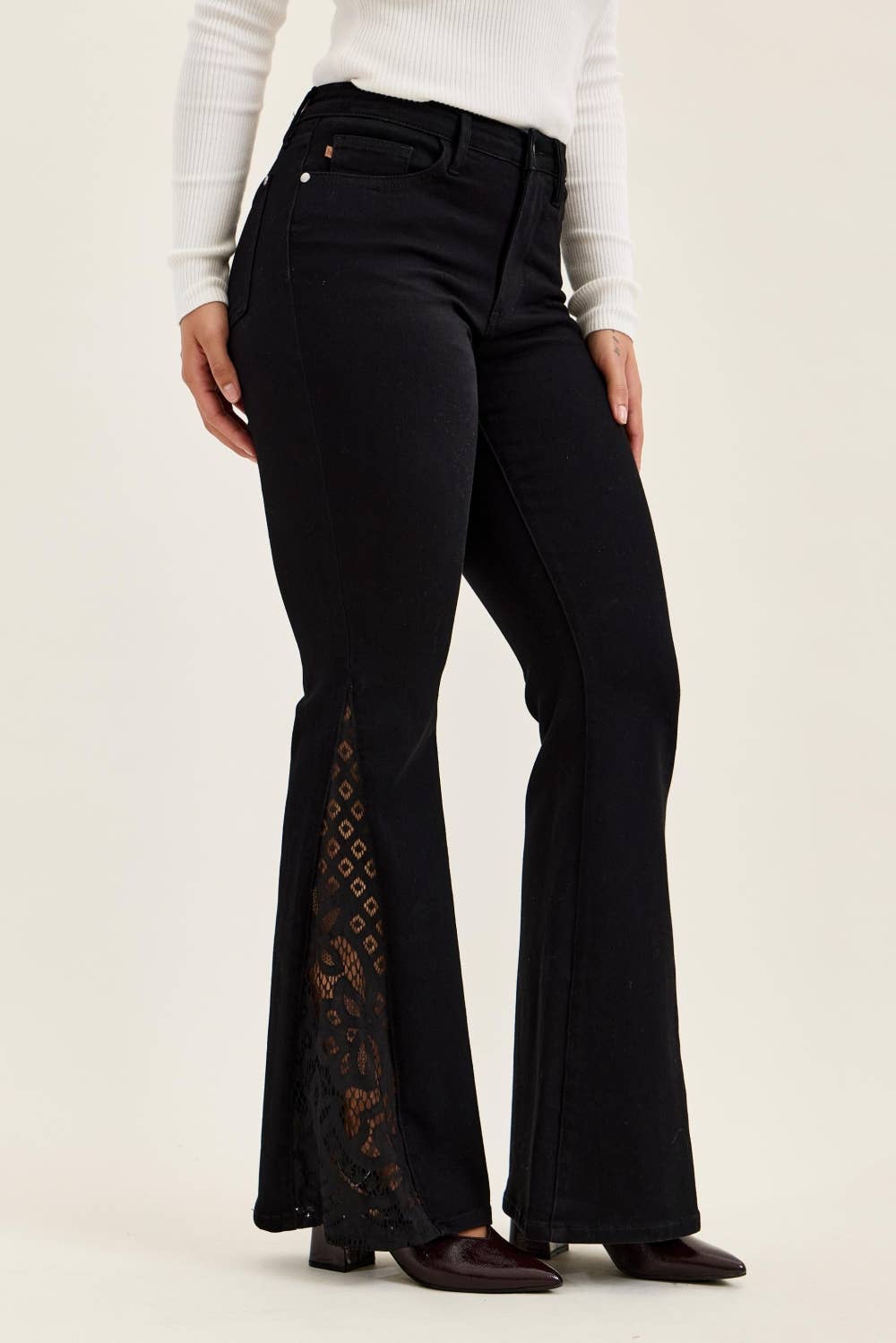 MR JAQUELINE w/ Lace Hem Detail BK Shadow Luxe
