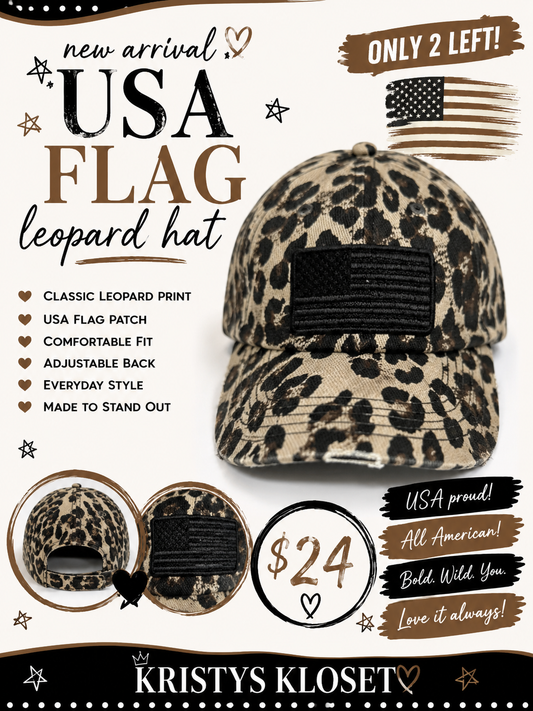 LEOPARD FLAG PATCH HAT