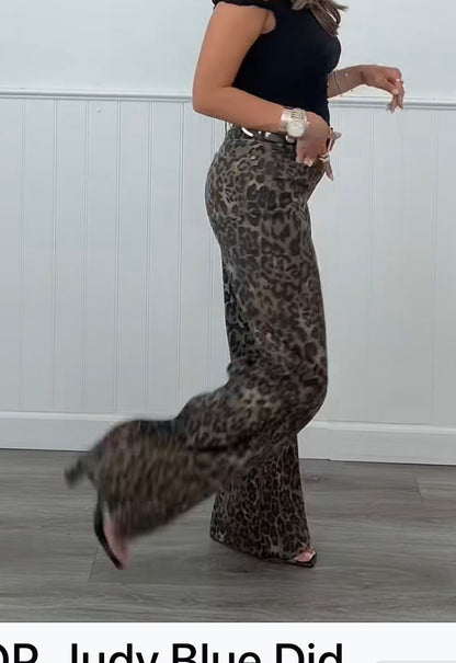 HEAR ME ROAR leopard jeans