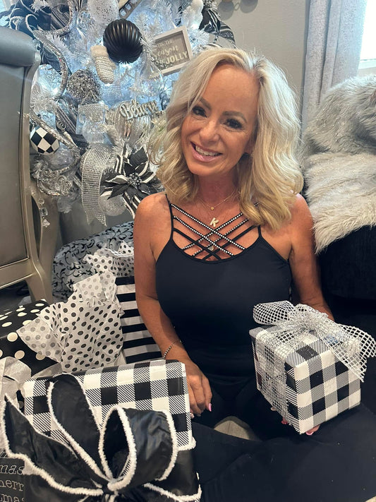 BLACK BLING CRISS CROSS CAMI