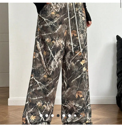 Camo Drawstring Mopping Pants