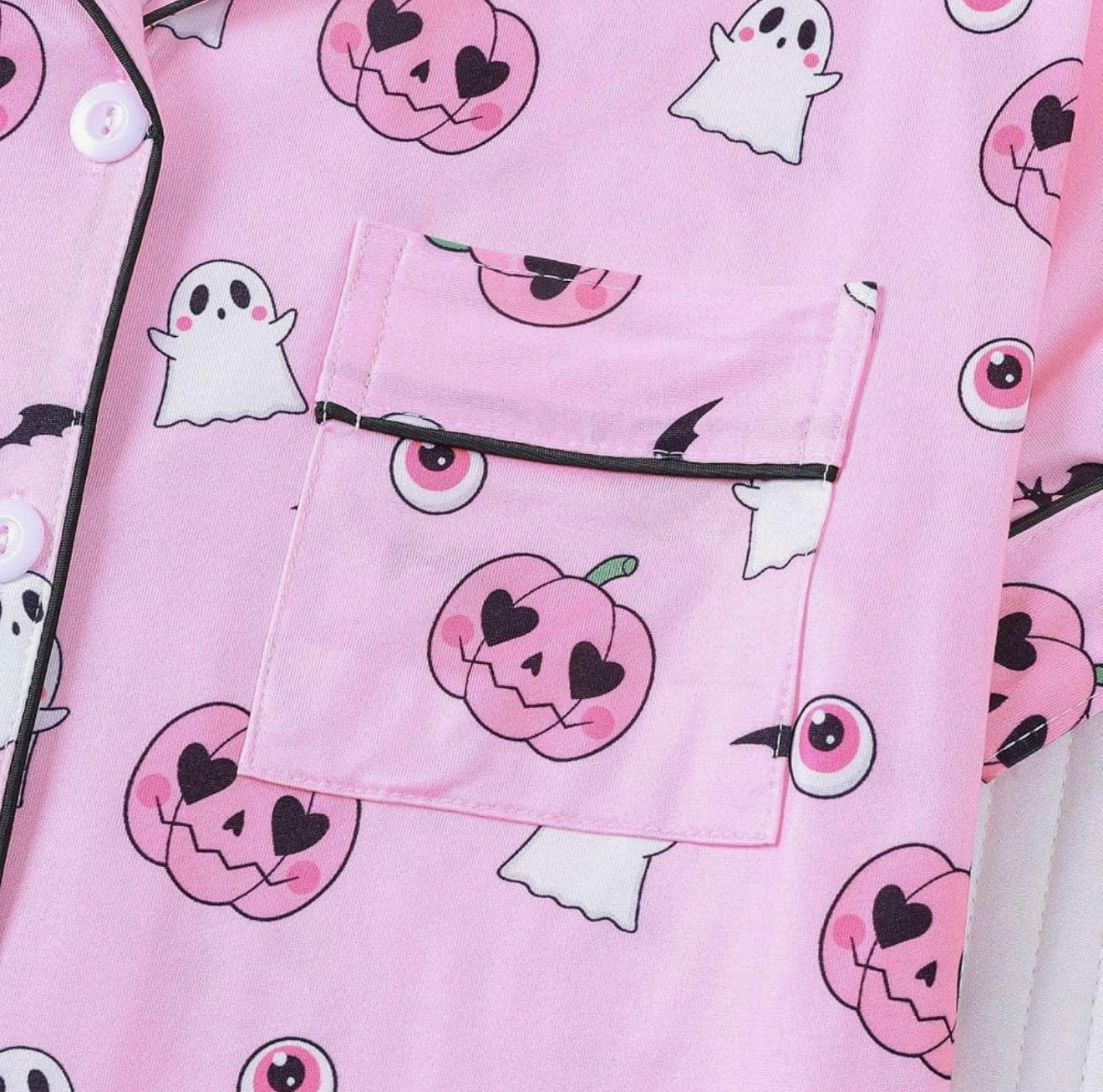 Pink cotton ghost pumpkin pjs!