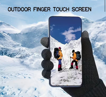 Black touchscreen texting gloves
