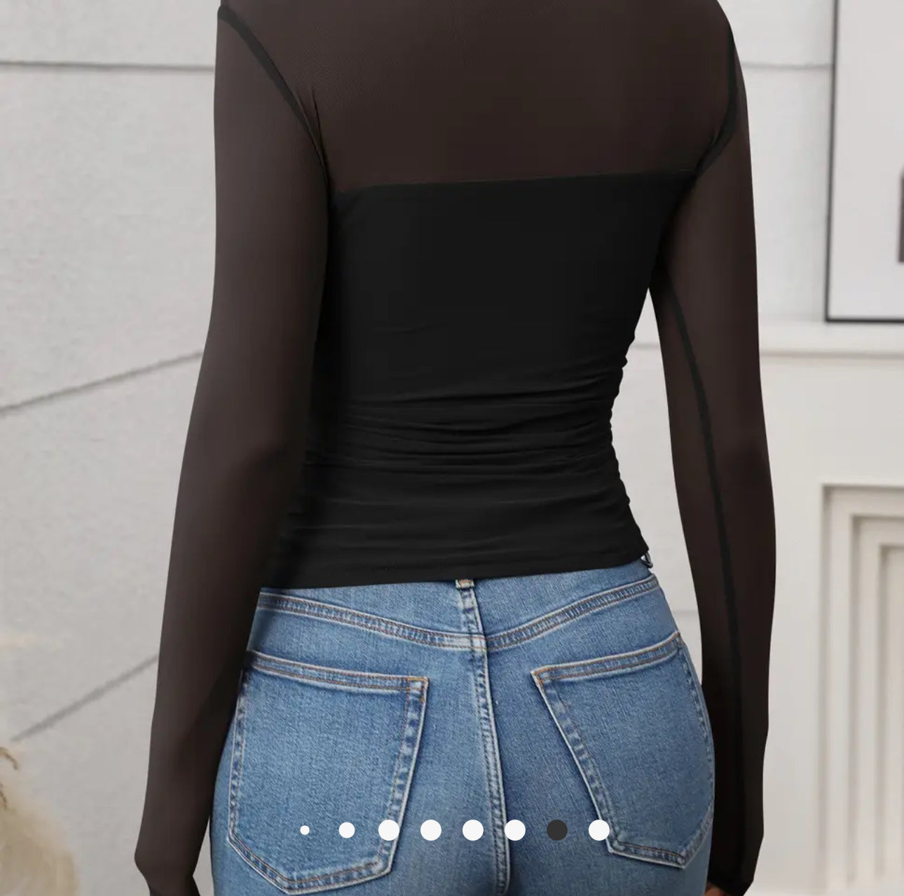 BLACK MESH LONGSLEEVE