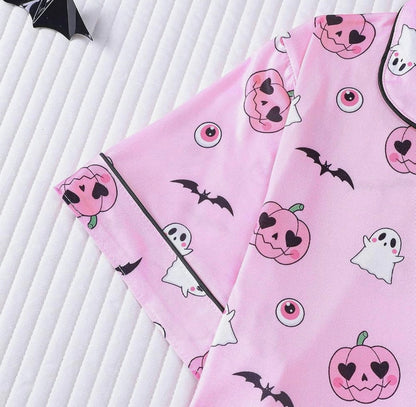 Pink cotton ghost pumpkin pjs!