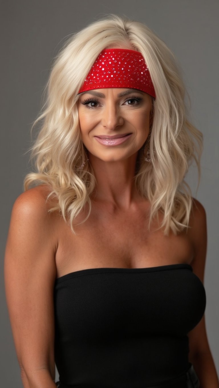 RED RHINESTONE HEADBAND