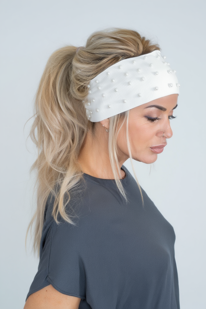 WHITE PEARL Headband!