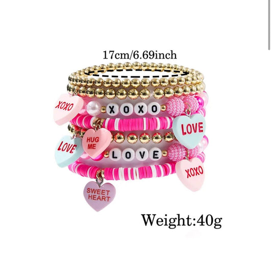 Candy Heart Charm Bracelet Party