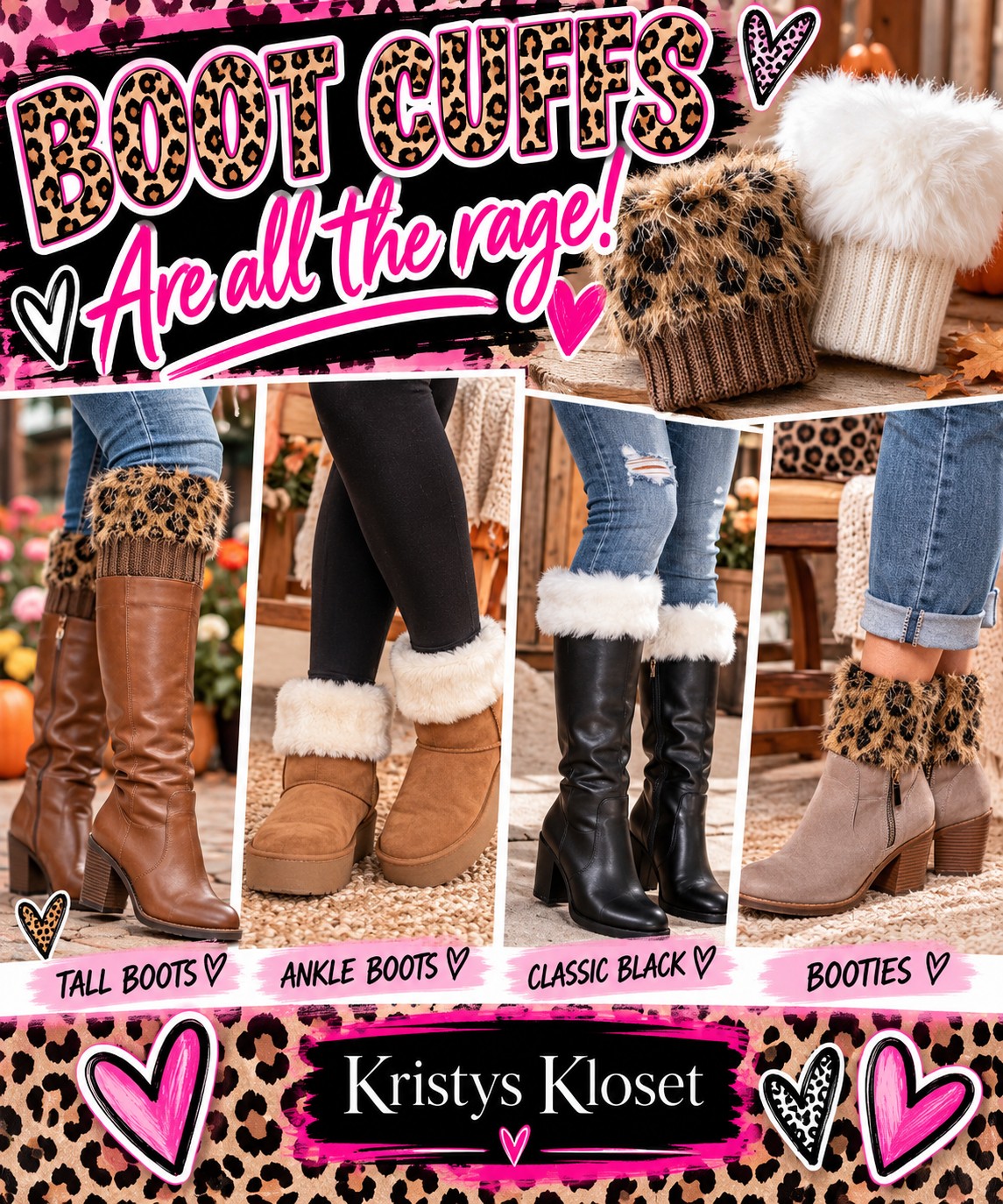 Cozy Chic Boot Cuffs 🐆🤎