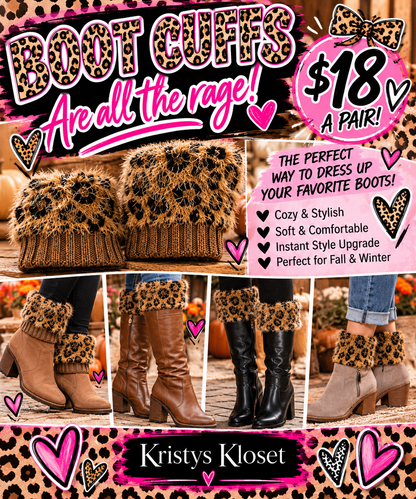 Cozy Chic Boot Cuffs 🐆🤎