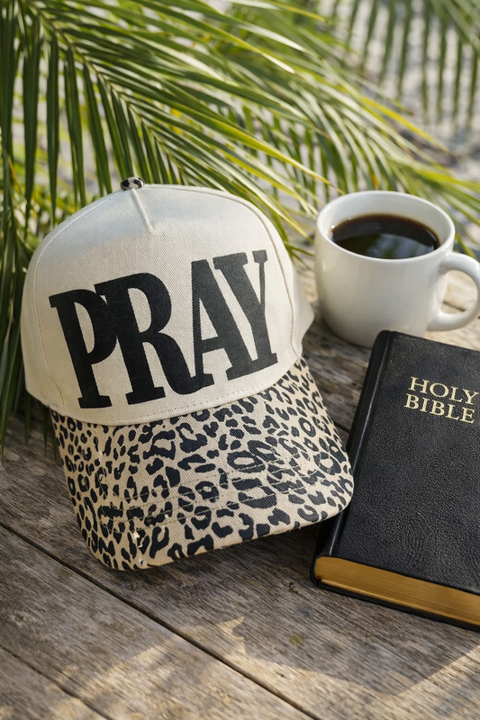 PRAY Leopard Canvas Trucker Hat