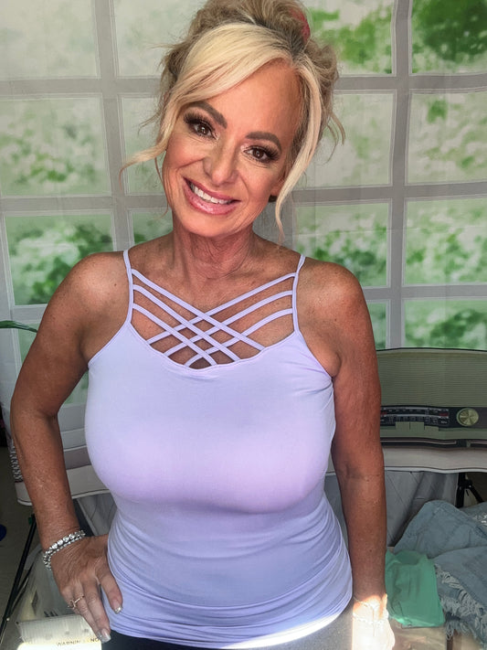 LAVENDER CRISS CROSS CAMI