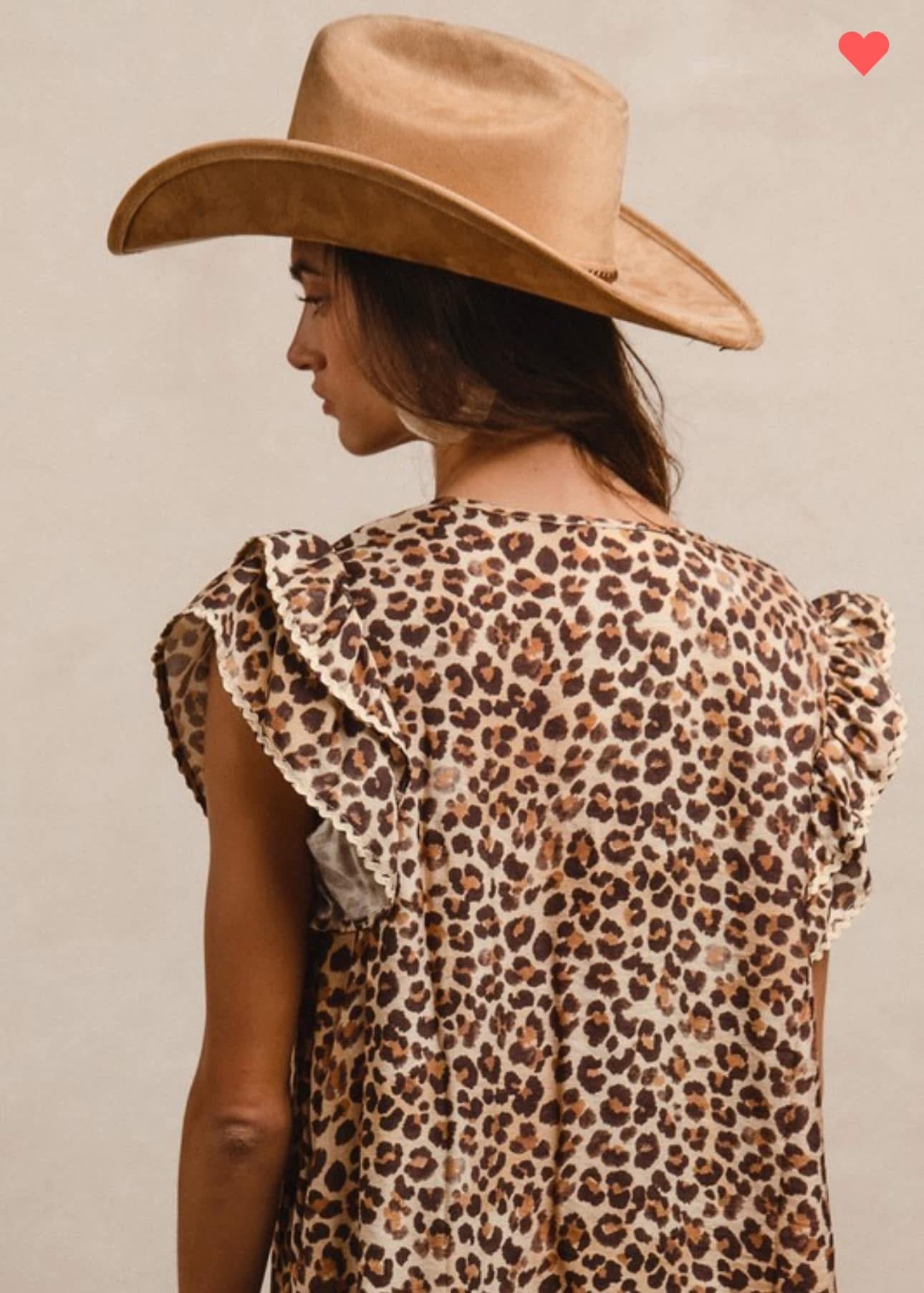 LEOPARD RUFFLE DRESS