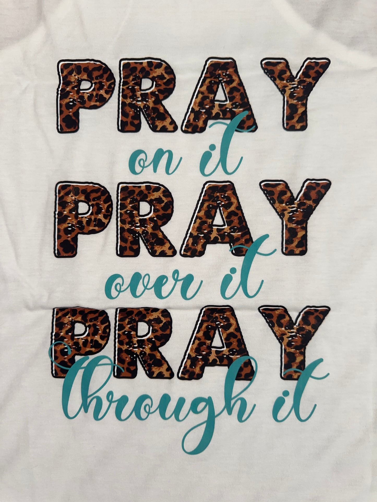 PRAY leopard white tank