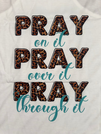 PRAY leopard white tank