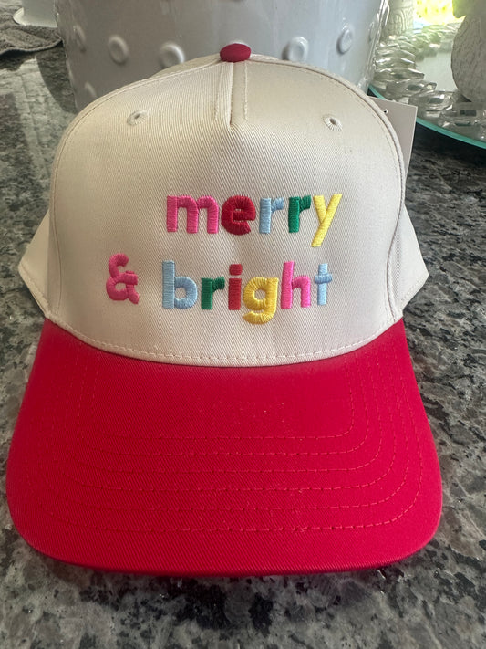 MERRY & BRIGHT vintage trucker hat