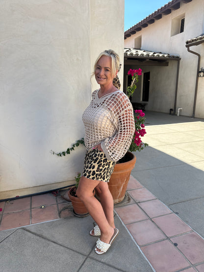 LEOPARD POCKET FREY SHORTS