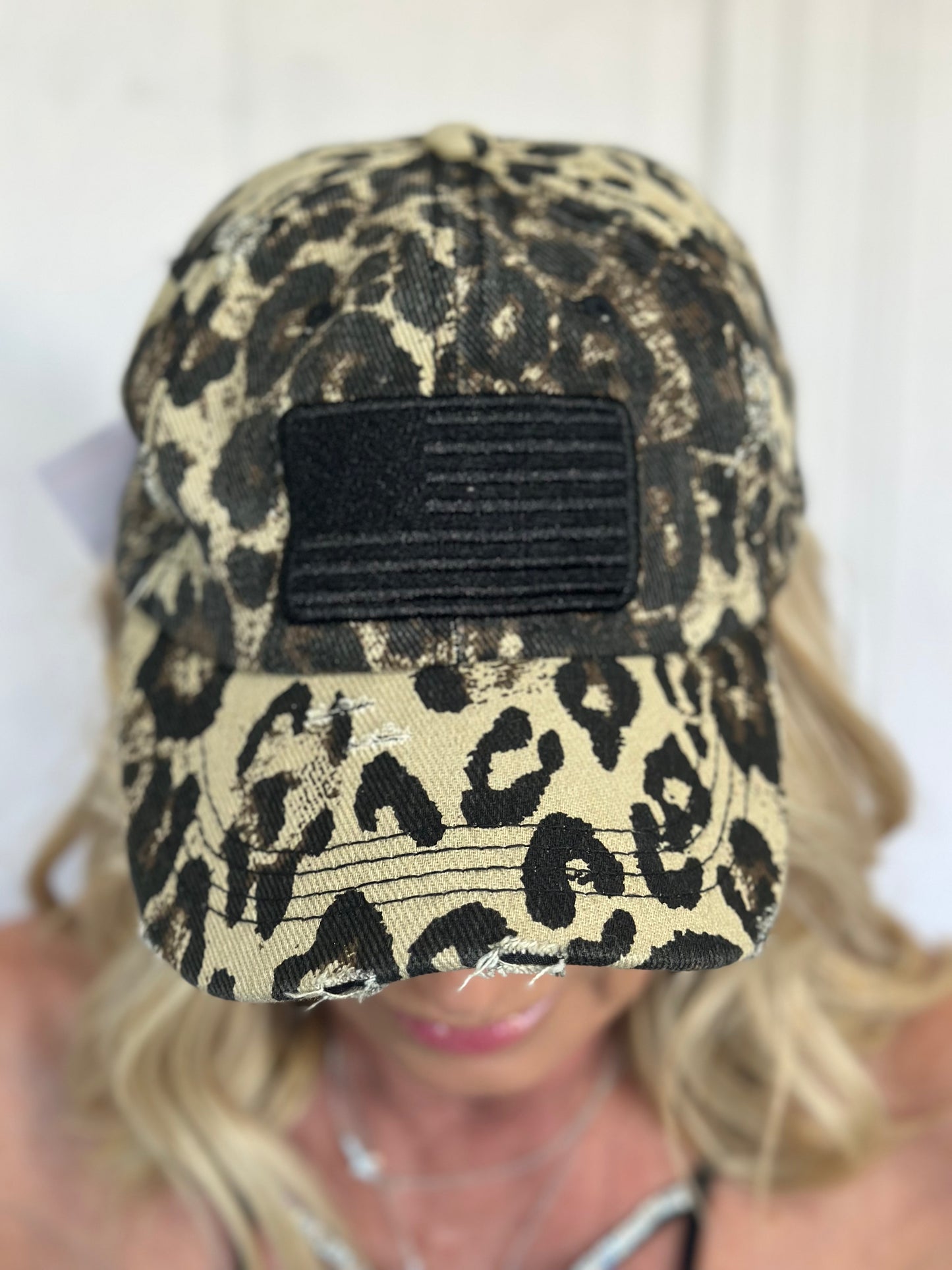 LEOPARD FLAG PATCH HAT
