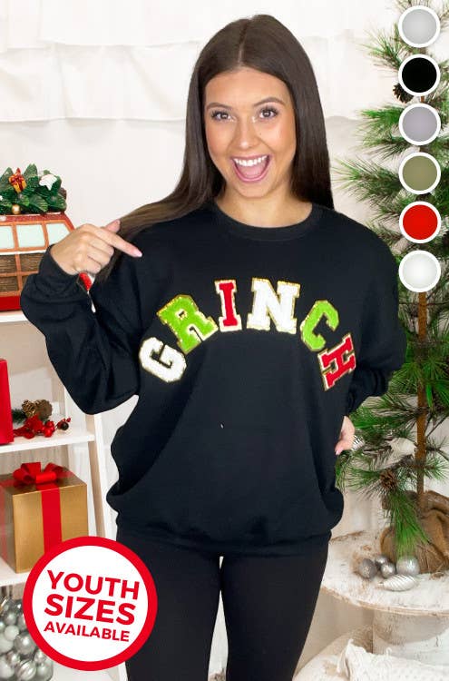 Grinch Ideal Chenille Sweatshirt
