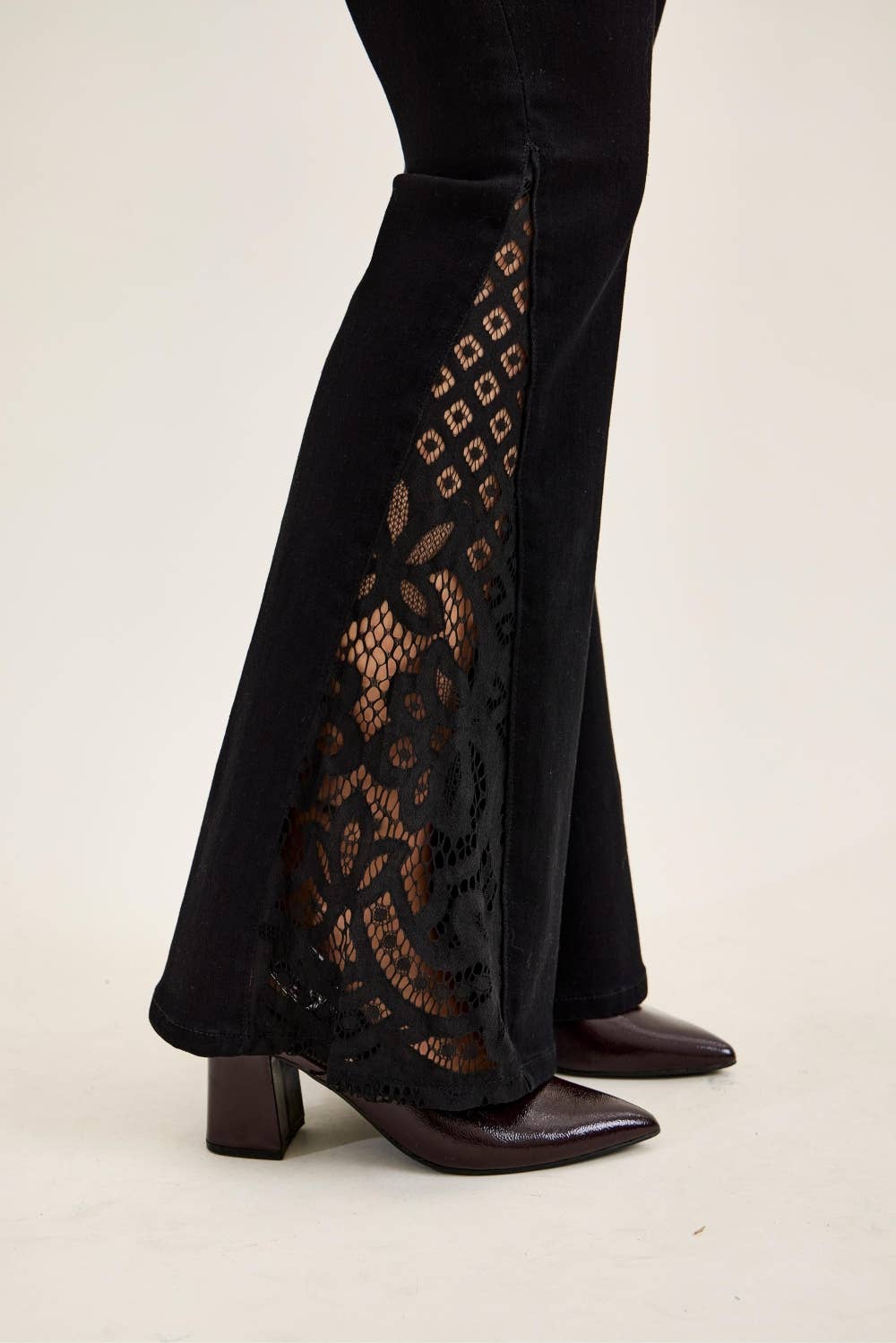 MR JAQUELINE w/ Lace Hem Detail BK Shadow Luxe
