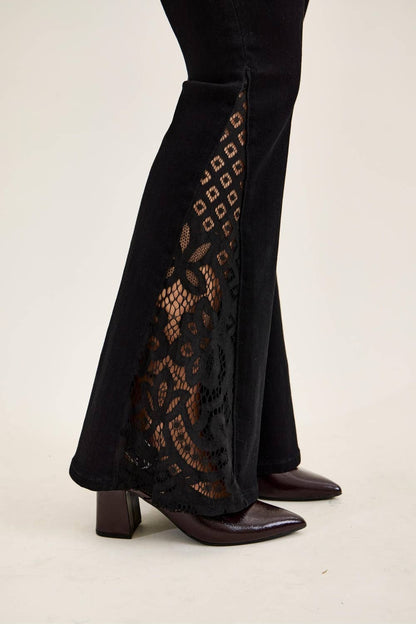 MR JAQUELINE w/ Lace Hem Detail BK Shadow Luxe