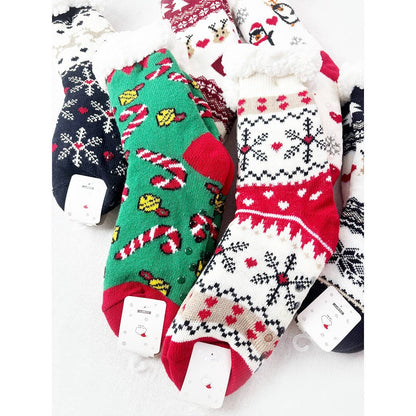 Christmas Fuzzy Slipper Winter Non Slip Warm Socks