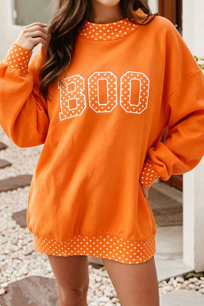 F/W26 Polka Dot Contrast Holiday Mock Neck Sweatshirt |S-4X