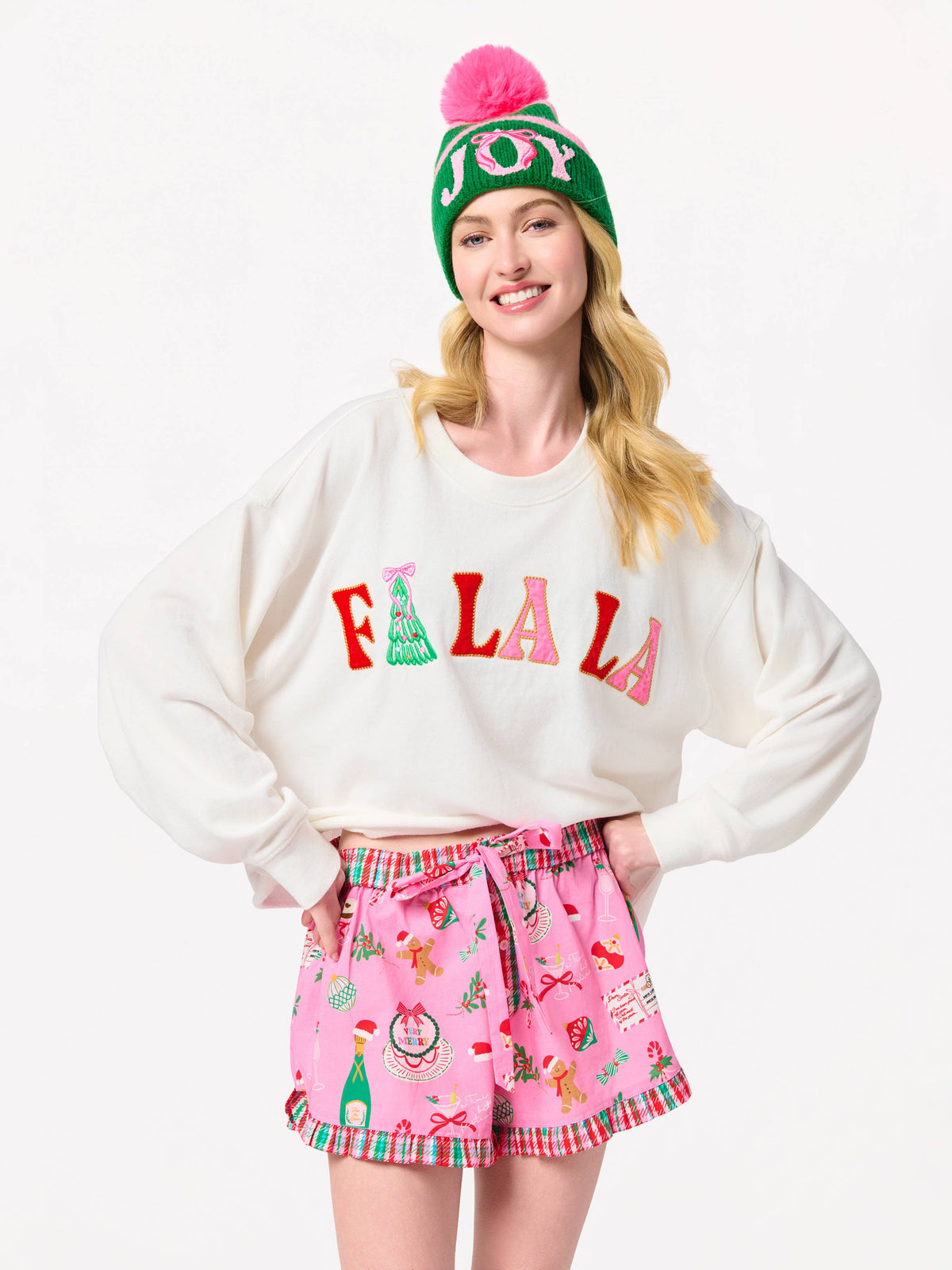 "JOY" BEANIE, GREEN