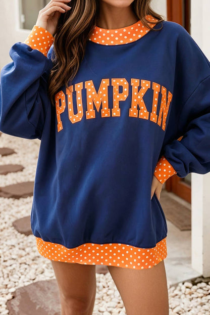 F/W26 Polka Dot Contrast Holiday Mock Neck Sweatshirt |S-4X