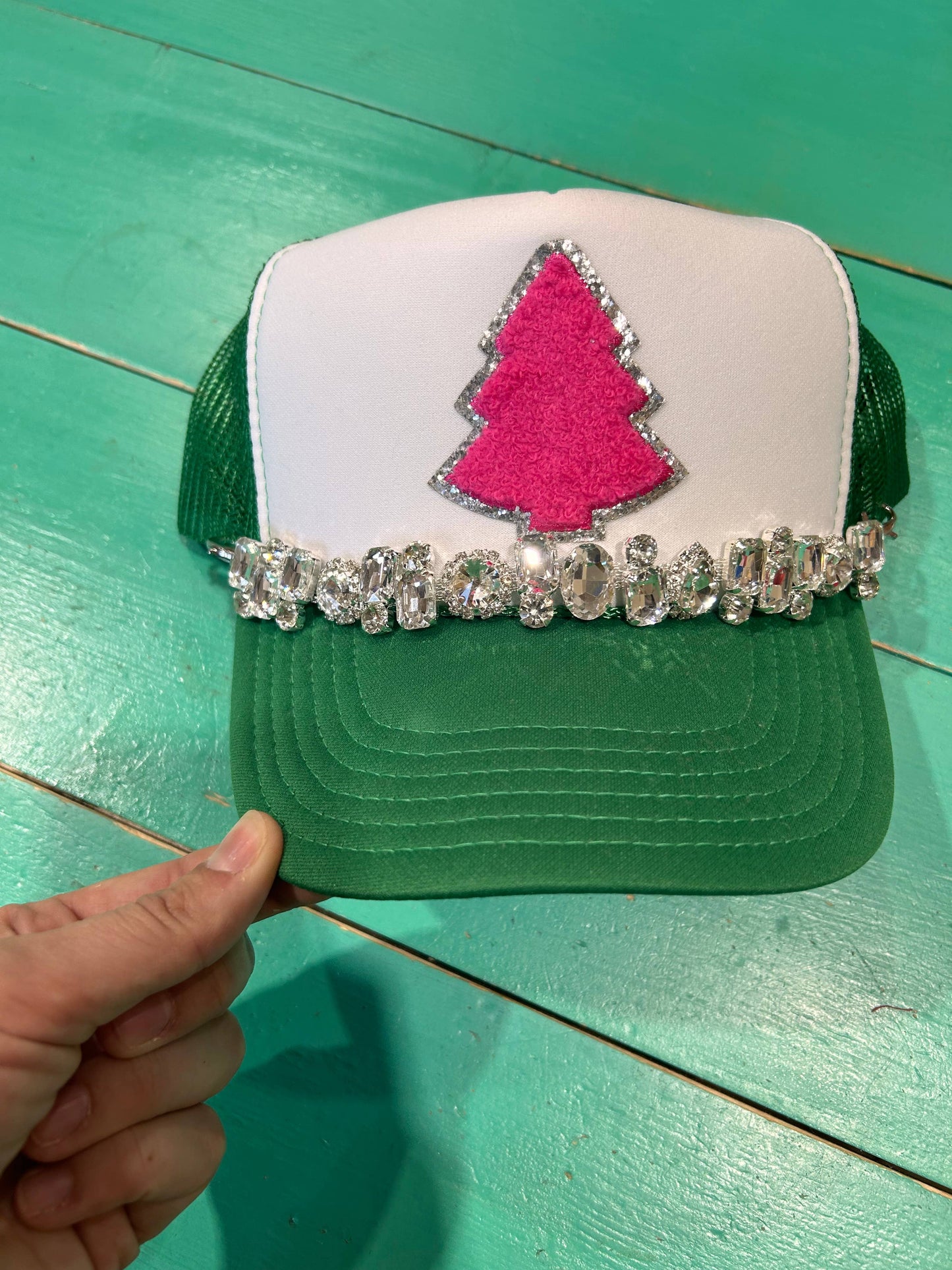 Jumbo Rhinestone Trucker Chain | Hat Jewelry | Sparkle |