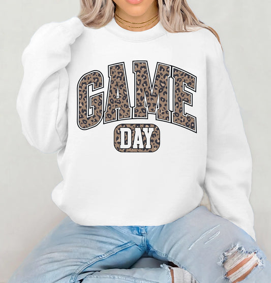 WHITE LEOPARD GAME DAY SWEATSHIRT