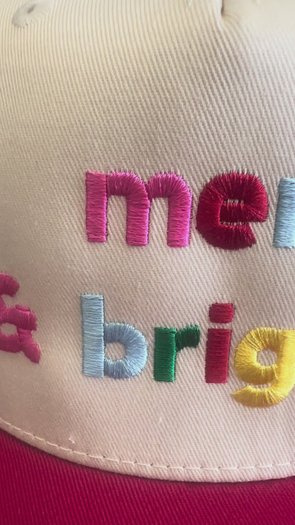 MERRY & BRIGHT vintage trucker hat